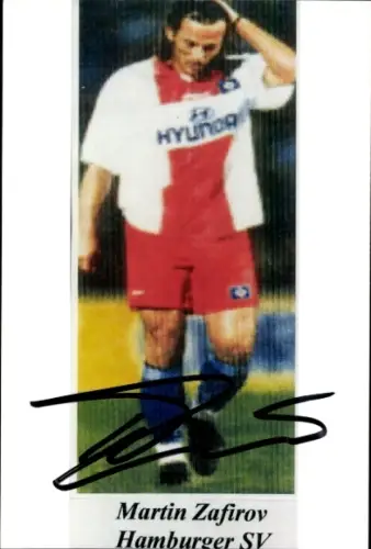 Autogrammkarte Martin Zafirov, Hamburger SV, HSV, Portrait, Autogramm
