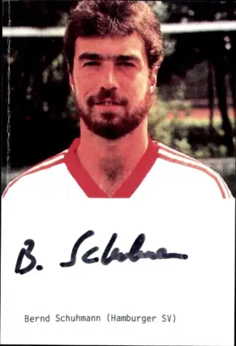 Autogrammkarte Fußballer Bernd Schuhmann, Hamburger SV, Autogramm
