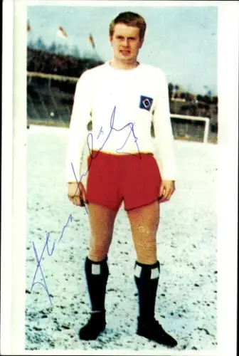 Autogrammkarte Fußballer des Hamburger SV, Autogramm