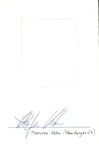 Autogramm Fußballer Thorsten Kohn, Hamburger SV