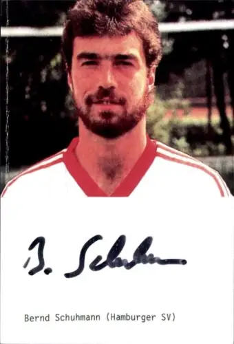 Autogrammkarte Fußballer Bernd Schuhmann, Hamburger SV, Autogramm