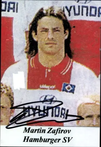 Autogrammkarte Fußballer Martin Zafirov, Hamburger SV, Autogramm