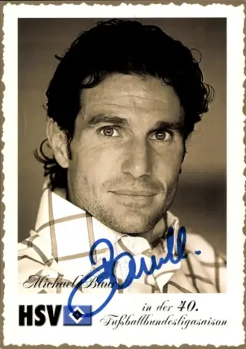 Autogrammkarte Fußballer Michael Baur, Hamburger SV, Autogramm