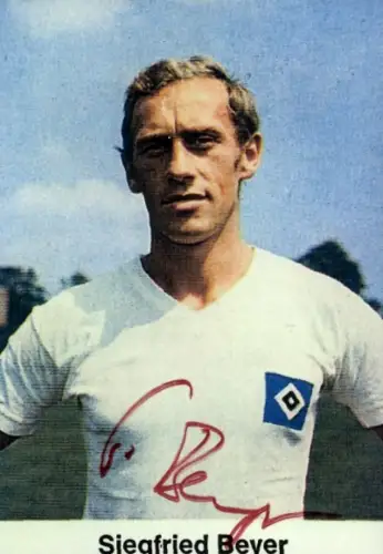 Autogrammkarte Fußballer Siegfried Beyer, Hamburger SV, Autogramm