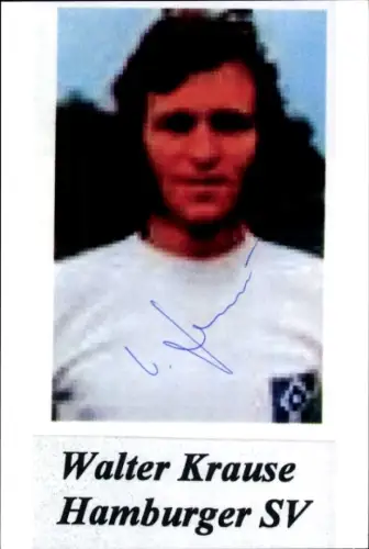 Autogrammkarte Fußballer Walter Krause, Hamburger SV, Autogramm