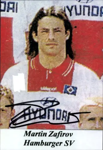Autogrammkarte Fußballer Martin Zafirov, Hamburger SV, Autogramm