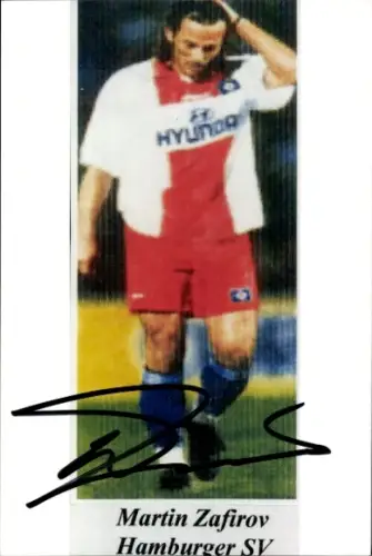 Autogrammkarte Fußballer Martin Zafirov, Hamburger SV, Autogramm