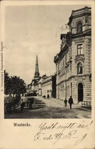 Ak Västerås Westeras Schweden, Straßenpartie