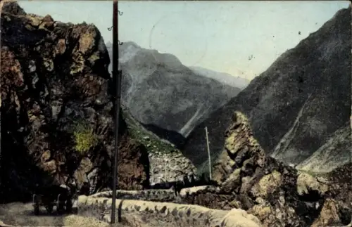 CPA Caucase, Le chemin militaire Grousien, La porte de Diable