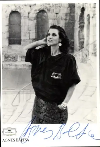Foto Opernsängerin Agnes Baltsa, Portrait, Autogramm