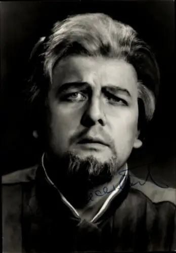 Foto Opernsänger Karl Ridderbusch, Veit Pogner, Bayreuther Festspiele, Portrait, Autogramm