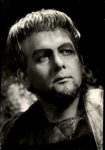 Foto Opernsänger Karl Ridderbusch, König Heinrich, Bayreuther Festspiele, Portrait, Autogramm