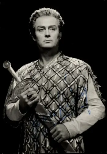 Foto Opernsänger James King, Lohengrin, Bayreuther Festspiele, Portrait, Autogramm
