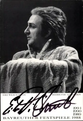 Foto Opernsänger Eike Wilm Schulte, Heerufer, Lohengrin, Bayreuther Festspiele, Portrait, Autogramm