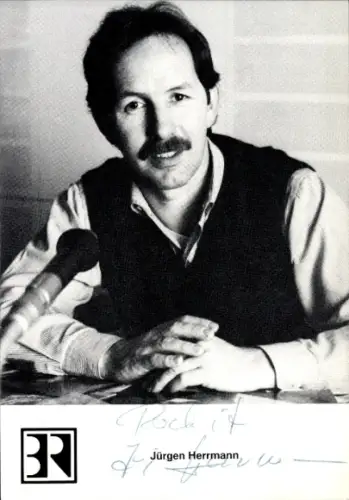 Foto Moderator Jürgen Herrmann, Portrait, Autogramm