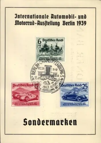 Ak Internationale Automobil und Motorrad Ausstellung Berlin 1939, Deutsche Bank, Sparbuch