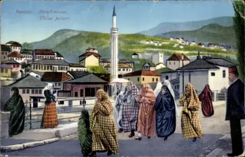 Ak Bosnien Herzegowina, Straßenszene