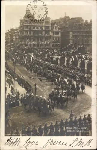Ak London City England, Coronation of Edward VII and Alexandra, 1902