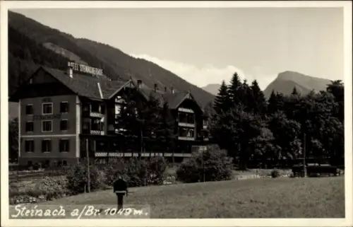 Ak Mauern Steinach am Brenner in Tirol, Hotel Stenacherhof, Steinach a/Br. 1049, Berge im Hinterg