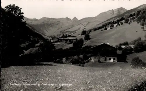 Ak Saalbach in Salzburg, Simonshof, Gamshag, Staffkogel