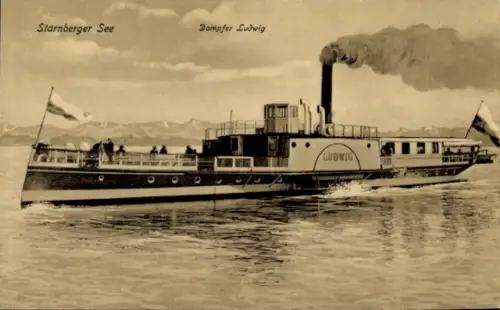 Ak Starnberger See, Dampfer Ludwig