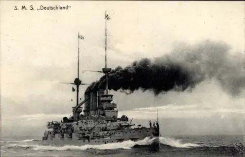 Ak Deutsches Kriegsschiff, SMS Deutschland, Kaiserliche Marine