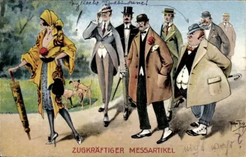 Künstler Ak Thiele, Arthur, Zugkräftiger Messartikel