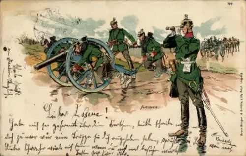 Ak Deutsche Artillerie, Kanonen, Kaiserreich