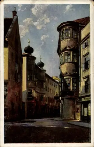 Ak Linz an der Donau Oberösterreich, Stadtansicht,  Gebäude, Straßenansicht, keine Persönlichkeit