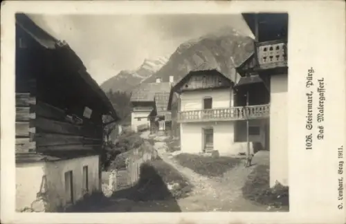 Ak Pürgg Steiermark, Malergasserl