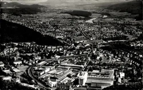 Ak Wettingen Kanton Aargau, Gesamtansicht, Brown AG, Luftbild