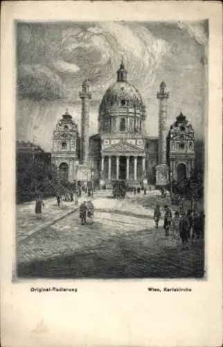 Künstler Ak Wien 4 Wieden, Karlskirche
