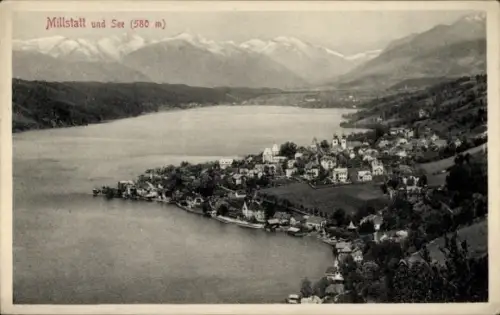 Ak Millstatt am See Kärnten,  See, Berge, Landschaft, 580 m