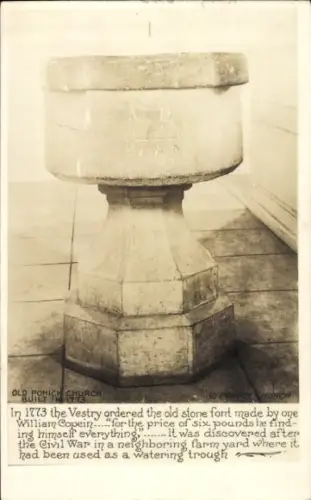 Ak Virginia, Taufstein der Pohick Church