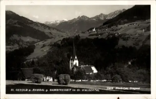Ak Sankt Gerold in Vorarlberg, Raggal, Gamsfreiheit im Walsertal