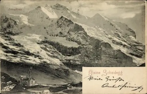 Ak Kanton Bern, Berner Oberland, Kleine Scheidegg, Jungfrau,  Berge, 
