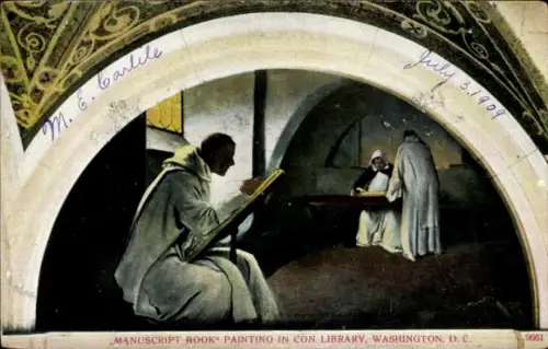 PC Washington DC, Manuscript Rook painting in Con. Library