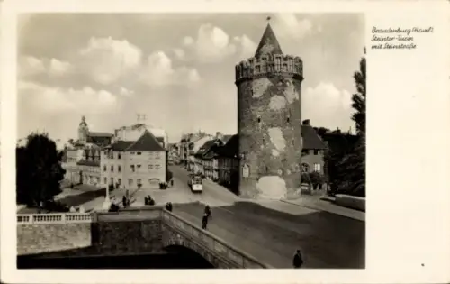 Ak Brandenburg an der Havel,  Steintor-Turm, Steinstraße,  Architektur