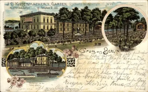 Litho Berlin Tiergarten, J.C. Kistenmacher's Garten, Richard Wagner Straße 10, Hinter den Zelten