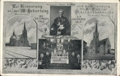 Ak Wien 16 Ottakring, Pfarrkirche Alt Ottakring, Altar, Monsignore Johann Ev. Pax, 1845-1915