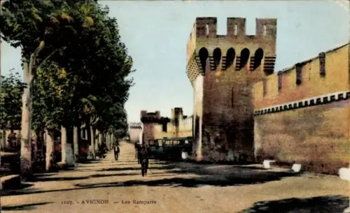 Ak Avignon Vaucluse,  Les Remparts, Stadtmauer