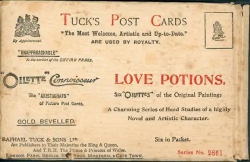 6 Künstler AK im Umschlag Love Potions, Oilette Connoisseur