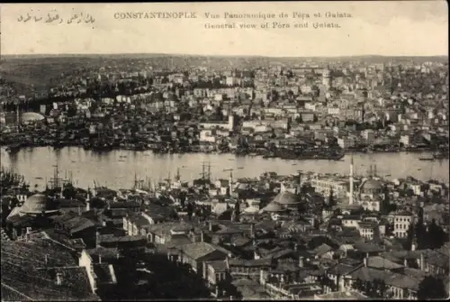 Ak Konstantinopel Istanbul Türkei, Panorama, Pera, Galata