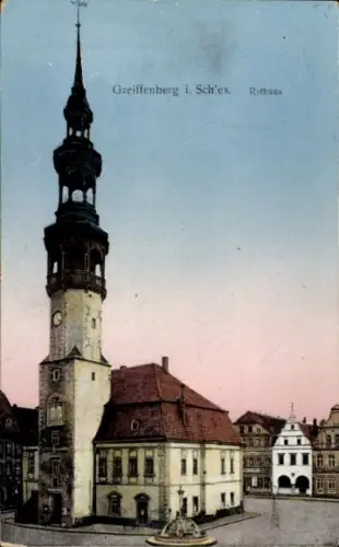 Ak Gryfów Śląski Greiffenberg Schlesien, Rathaus