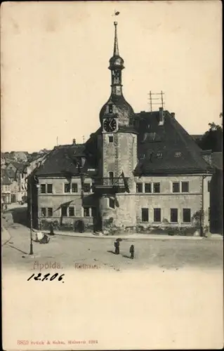 Ak Apolda in Thüringenm Rathaus, Straßenansicht