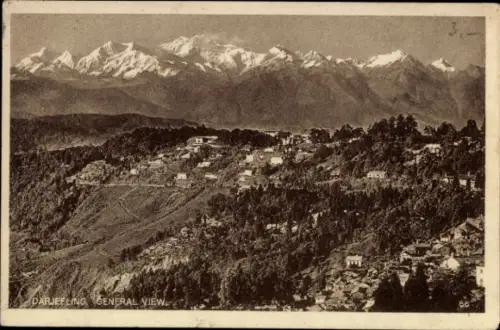 Ak Darjeeling Indien, Gesamtansicht