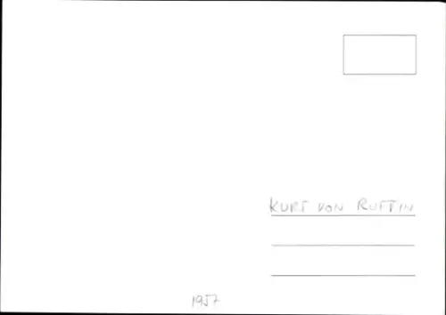 Ak Schauspieler Kurt von Ruffin, Autogramm