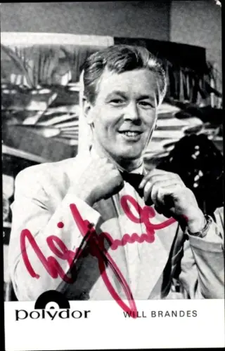 Ak Sänger Will Brandes, Polydor, Portrait, Autogramm, Du darfst nicht weinen