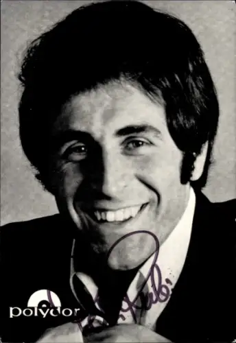 Autogrammkarte Sänger Peter Rubin, Portrait, Autogramm, Polydor