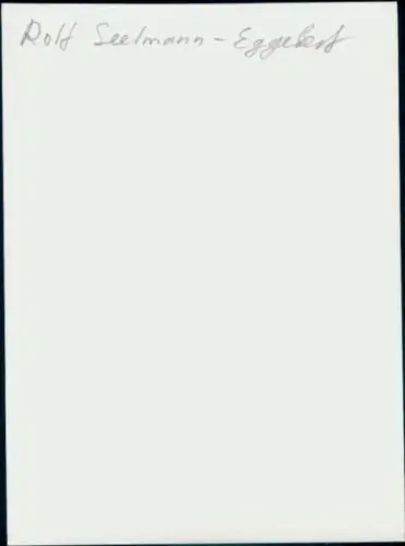 Autogrammkarte Journalist Rolf Seelmann Eggebert, Portrait, Autogramm